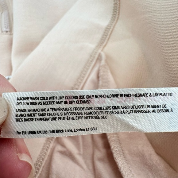 Saturday Sunday by Anthropologie Quarter Zip Light Peach Drawstring Top Size S - Picture 9 of 12